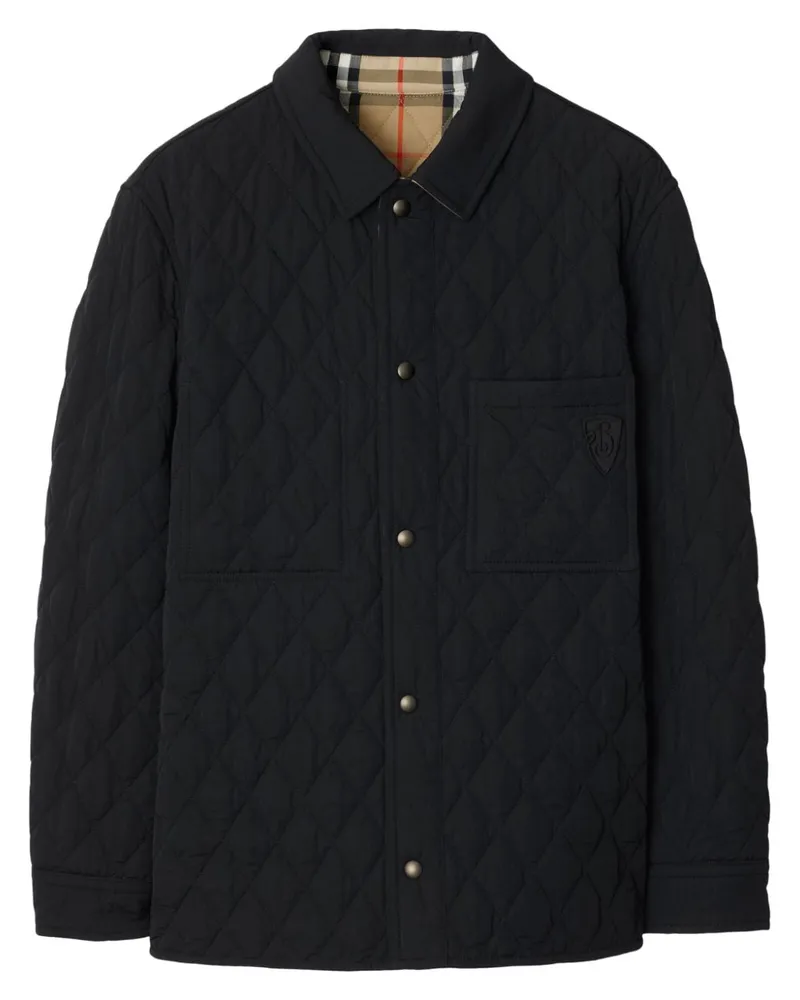 Burberry Wendbare Hemdjacke mit Steppung - Schwarz Schwarz