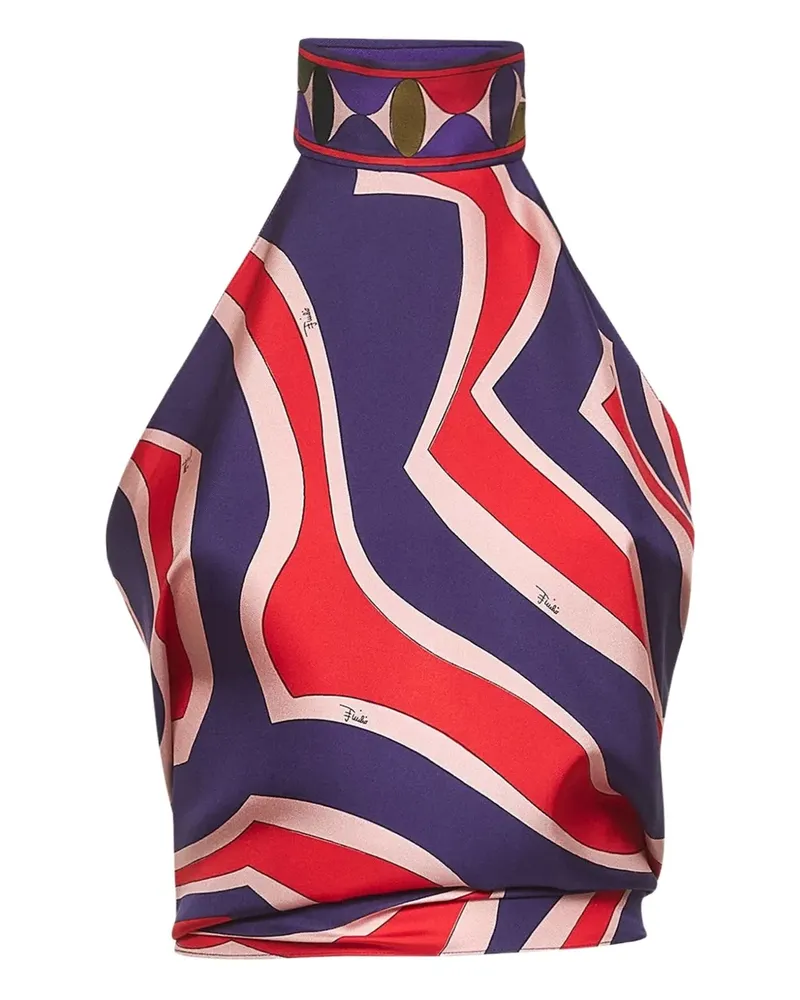 Emilio Pucci Oberteil mit Labirinto-Print - Violett Violett