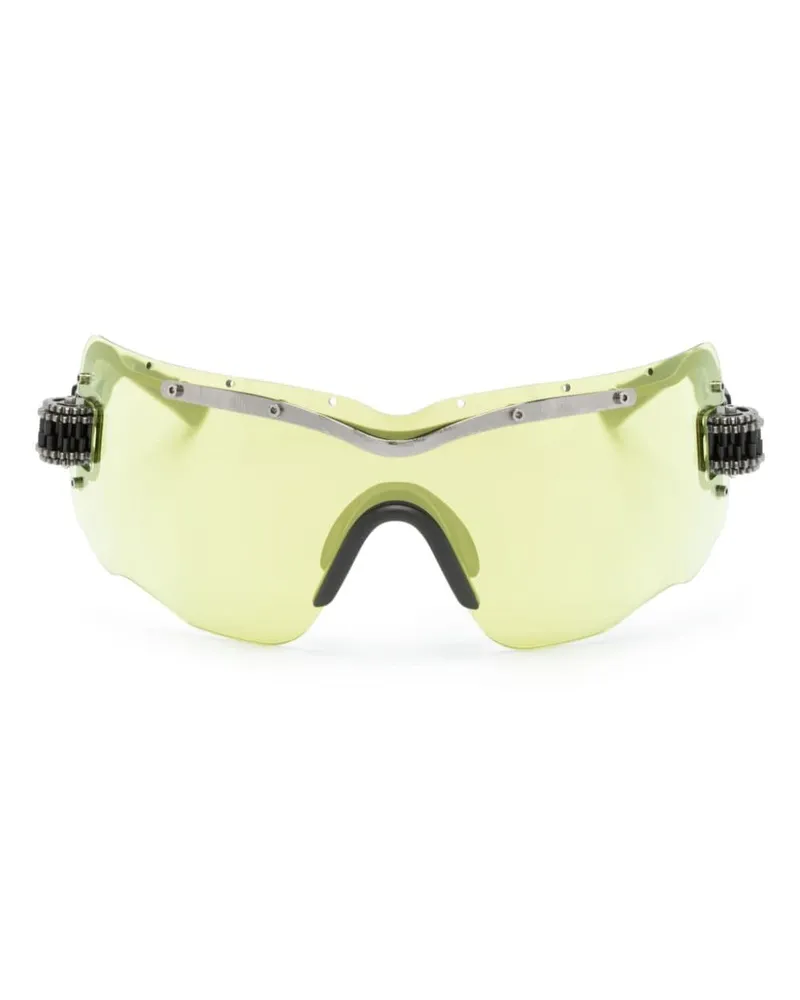 KUBORAUM E15 Sonnenbrille mit Shield-Gestell Grau