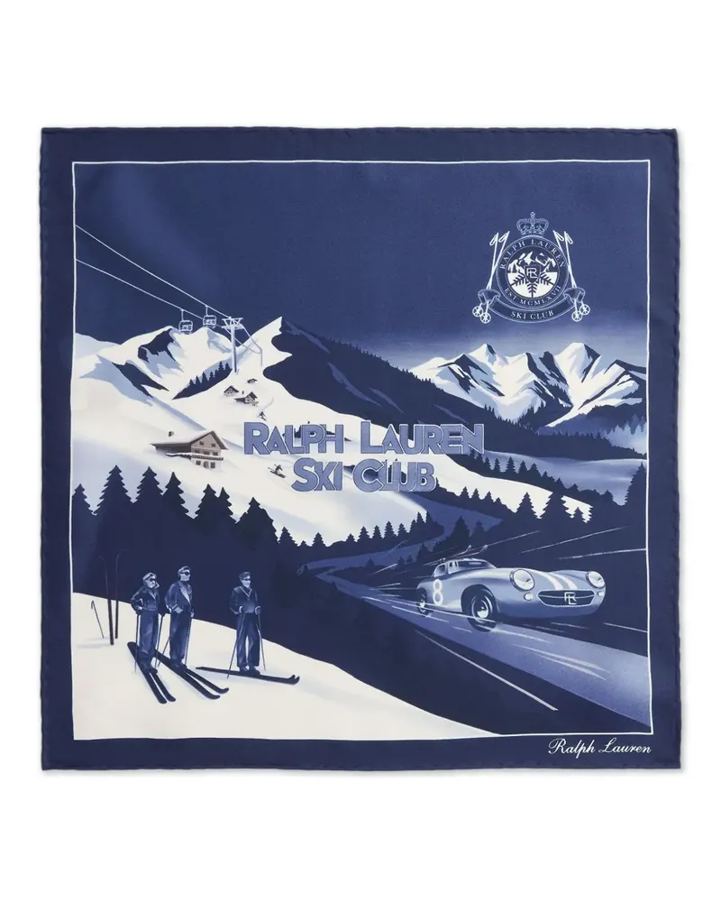Ralph Lauren Einstecktuch aus Seide mit Print - Blau Blau
