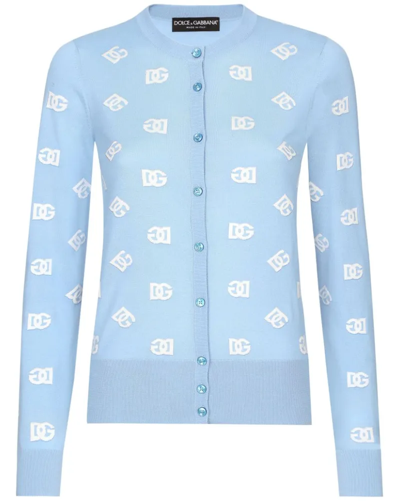 Dolce & Gabbana Cardigan mit Logo-Print - Blau Blau
