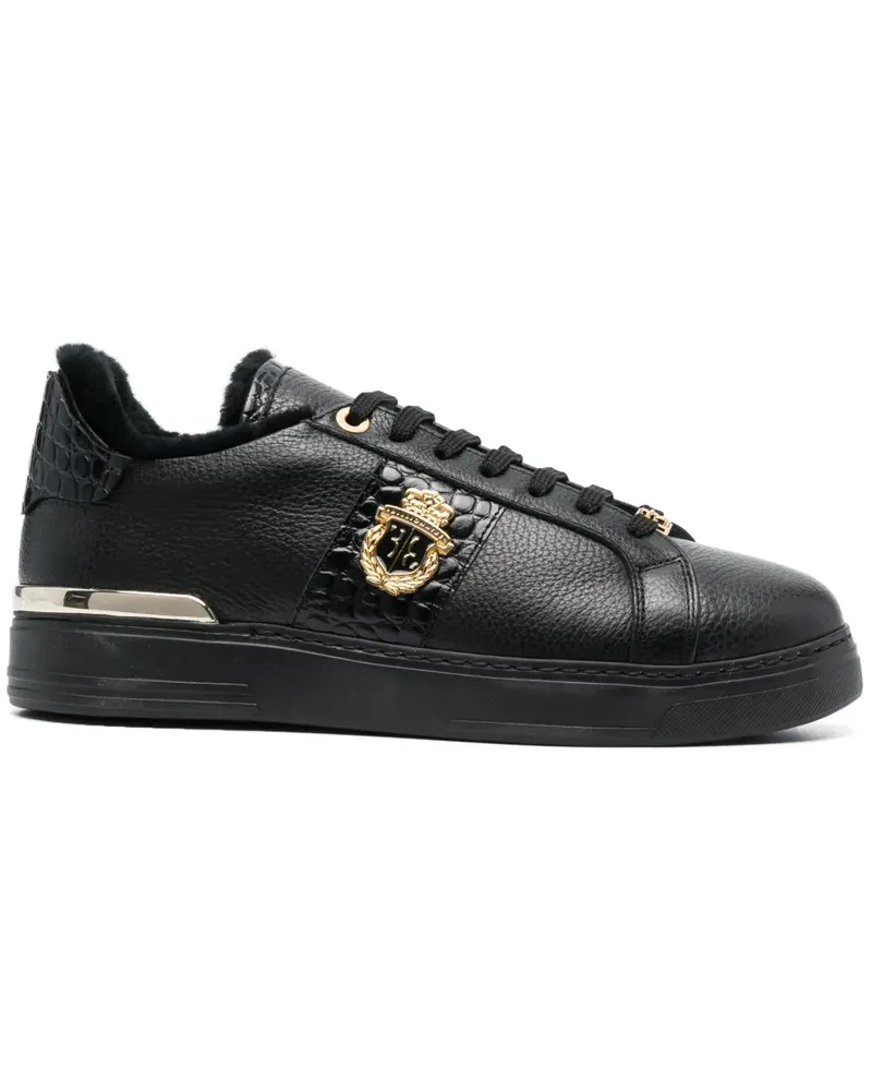 Billionaire Sneakers mit Logo-Schild - Schwarz Schwarz
