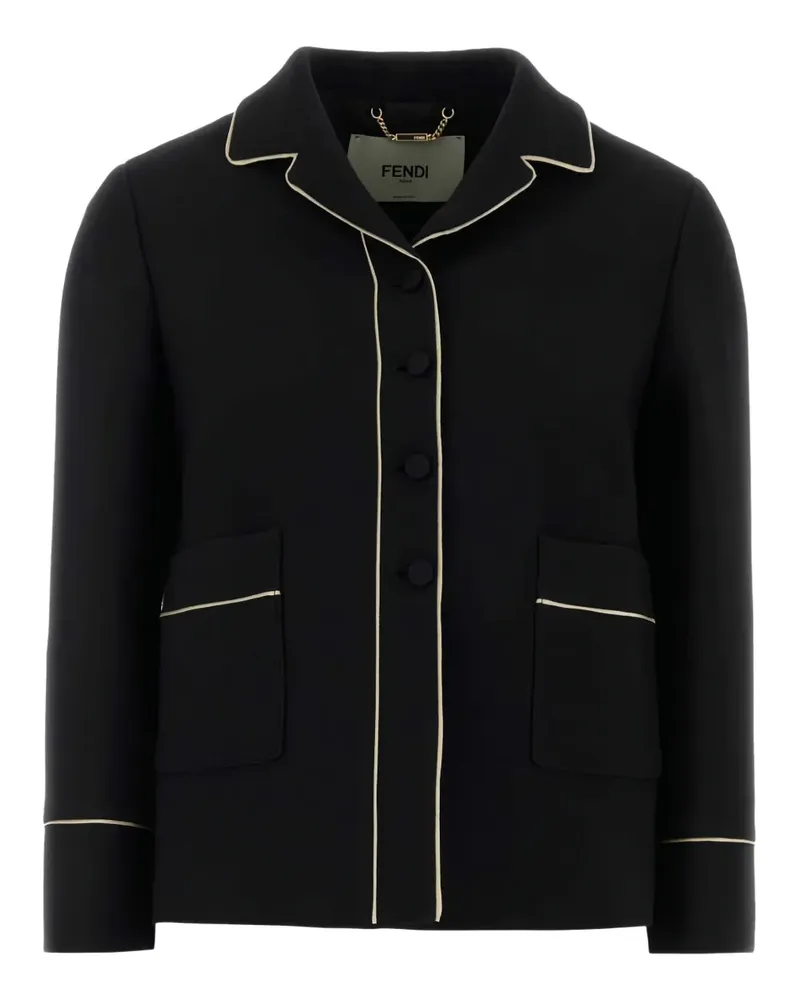 Fendi Paspeliertes Sakko mit Vordertaschen - Schwarz Schwarz