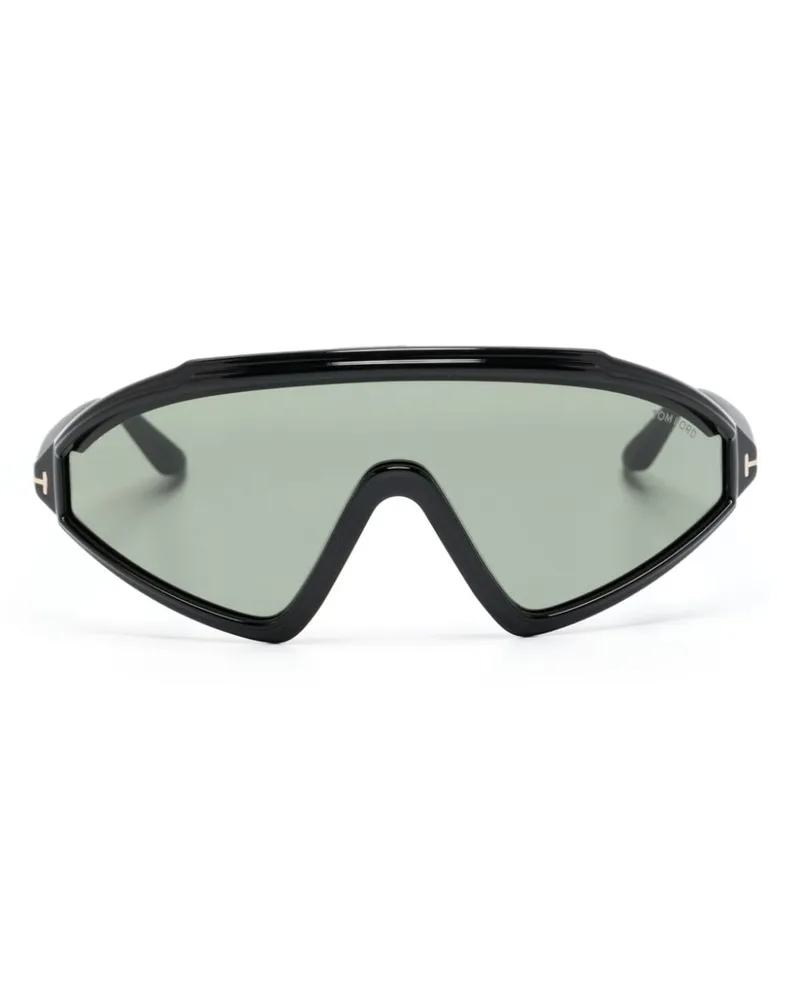 Tom Ford Lorna Sonnenbrille mit Shield-Gestell - Schwarz Schwarz