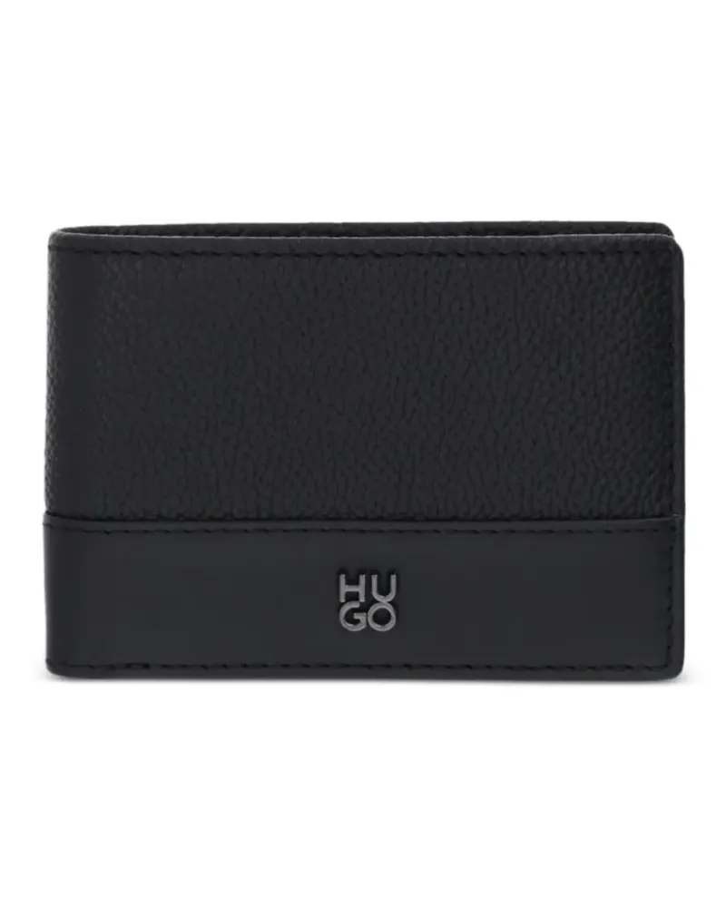 HUGO BOSS logo-plaque wallet - Schwarz Schwarz
