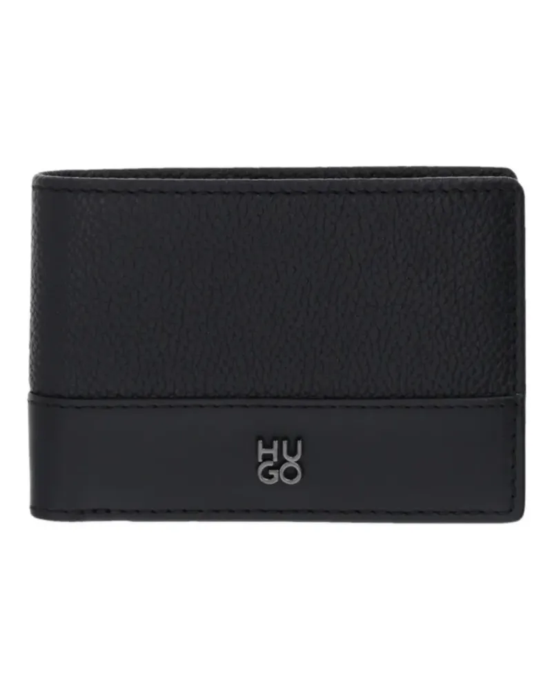 HUGO BOSS logo-plaque wallet - Schwarz Schwarz