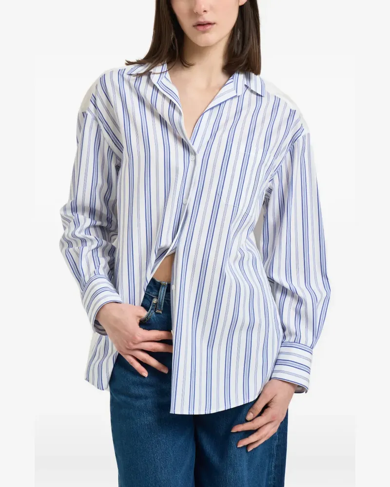 Max Mara striped button-down cotton shirt - Blau Blau