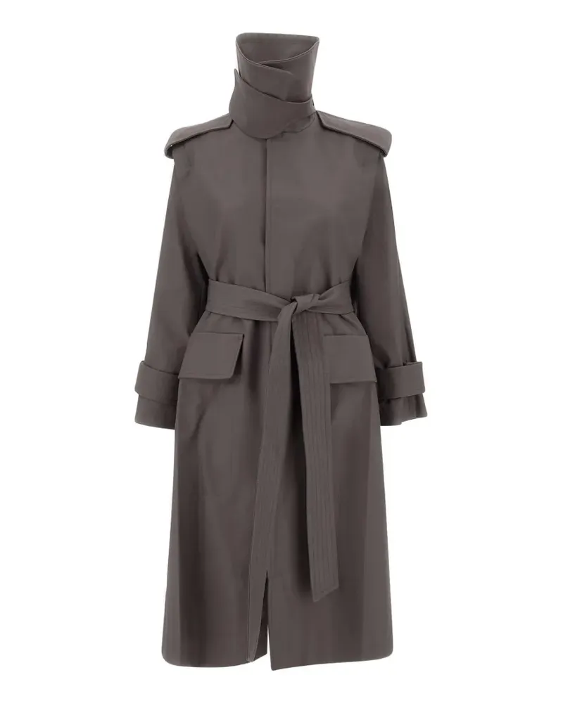 Victoria Beckham Philippa belted trench coat - Grau Grau