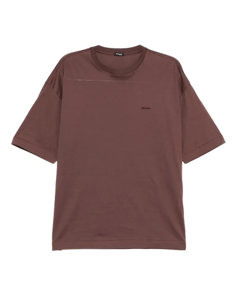 Kiton logo-embroidered T-shirt - Braun Braun