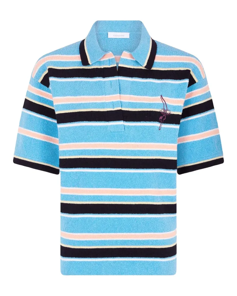 Paco Rabanne Poloshirt mit Stickerei - Blau Blau