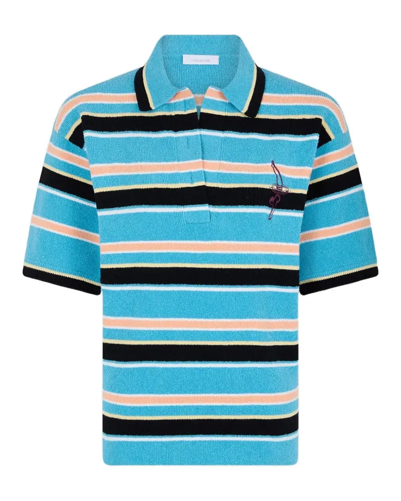 Paco Rabanne Poloshirt mit Stickerei - Blau Blau