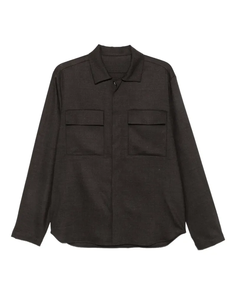 nine:inthe:morning Freud flap-pocket shirt jacket - Braun Braun