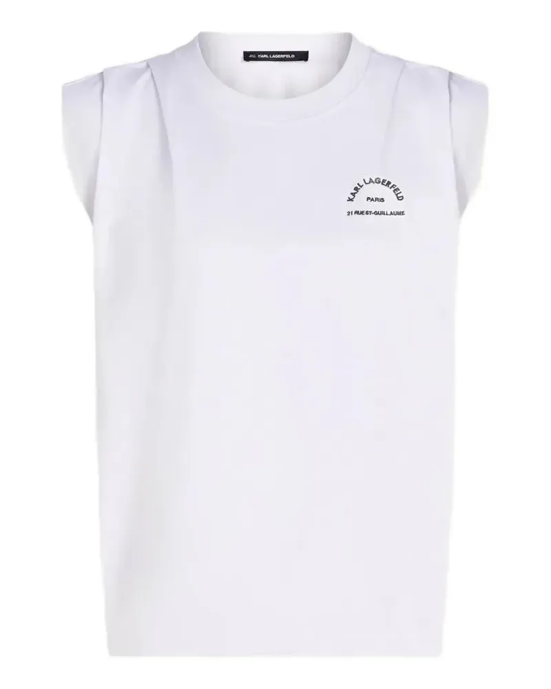 Karl Lagerfeld Trägershirt mit Logo-Print - Weiß Weiß