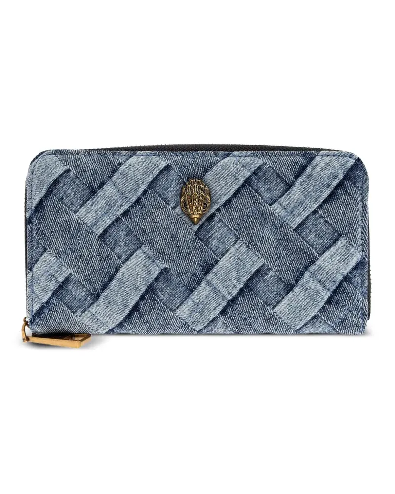 Kurt Geiger Gewebtes Kensington Jeans-Portemonnaie mit Reißverschluss - Blau Blau
