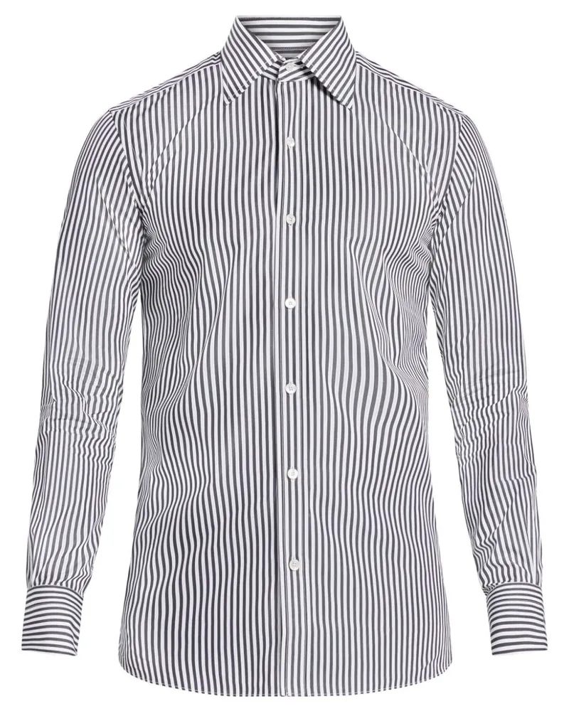 Tom Ford Gestreiftes Hemd - Weiß Weiß