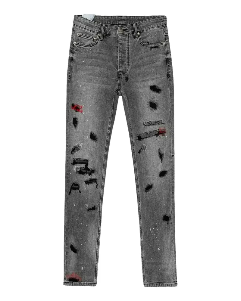 ksubi x Juice Wrld Chitch Trashed Devil Jeans - Grau Grau