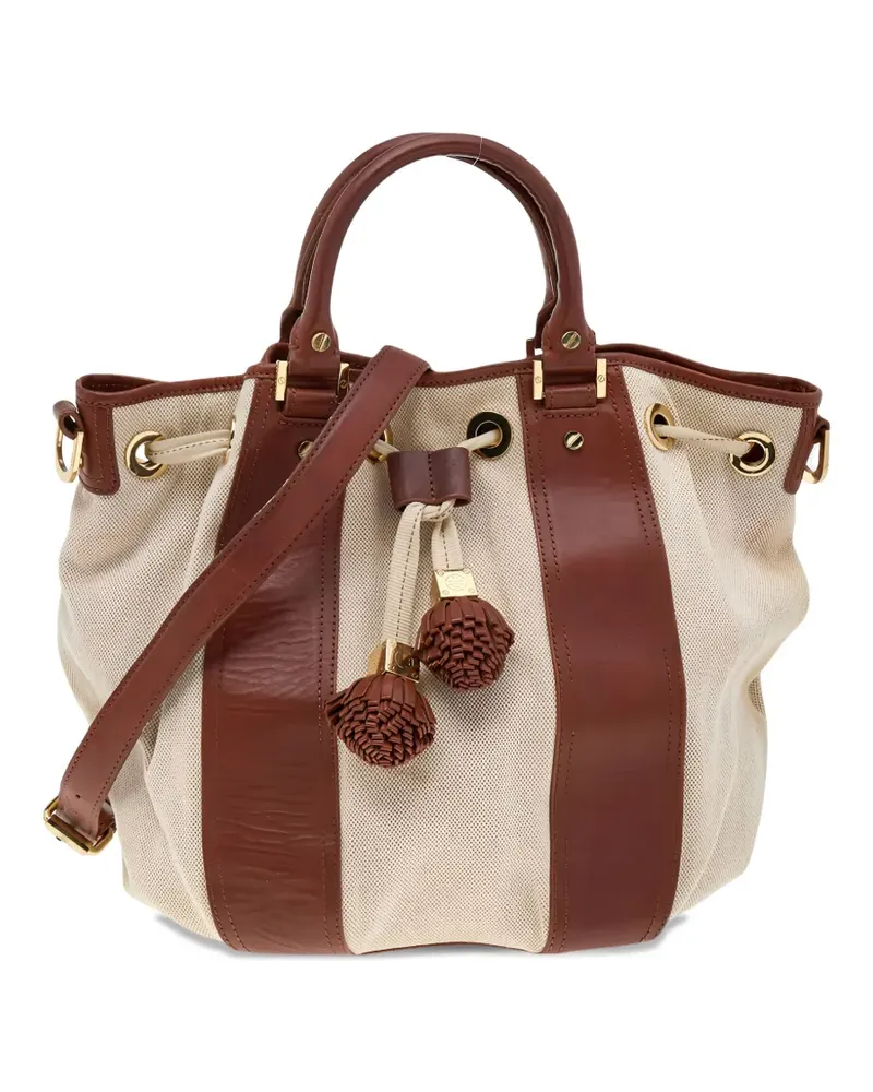Tory Burch Pre-owned Gestreifte Gwendolyn Canvas-Tote Bag - Nude Nude