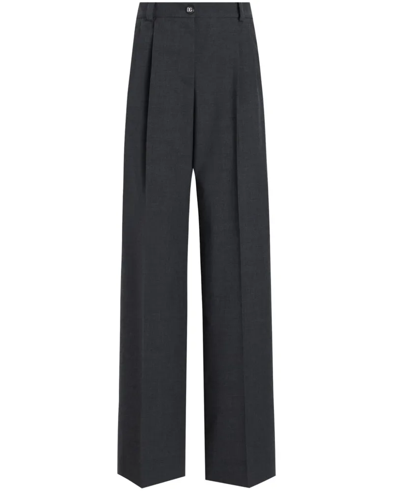 Dolce & Gabbana Gerade Hose mit Bügelfalten - Grau Grau