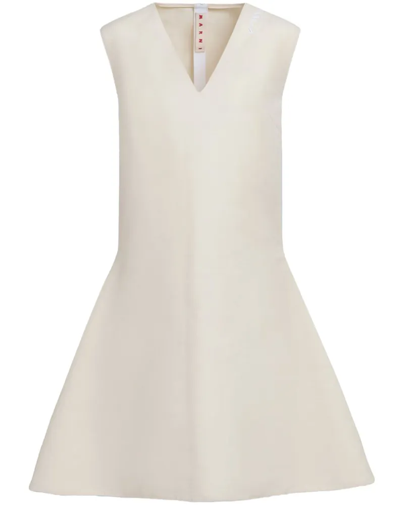 Marni Midikleid aus Baumwolle - Weiß Weiß