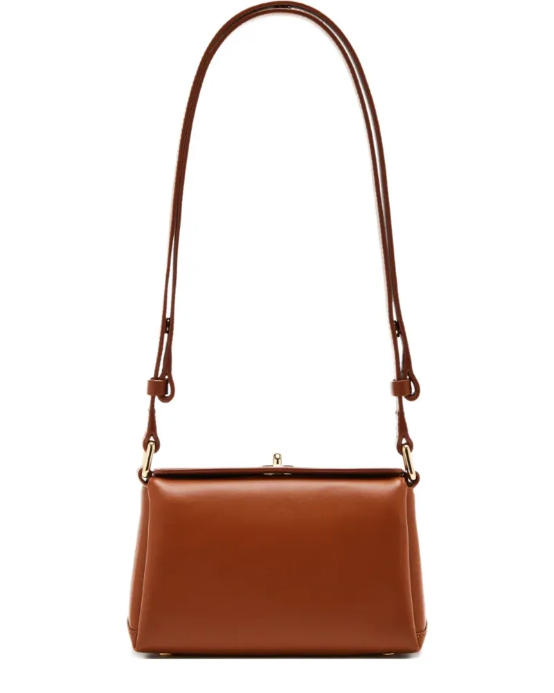 PLAN C logo-detail mini bag - Braun Braun