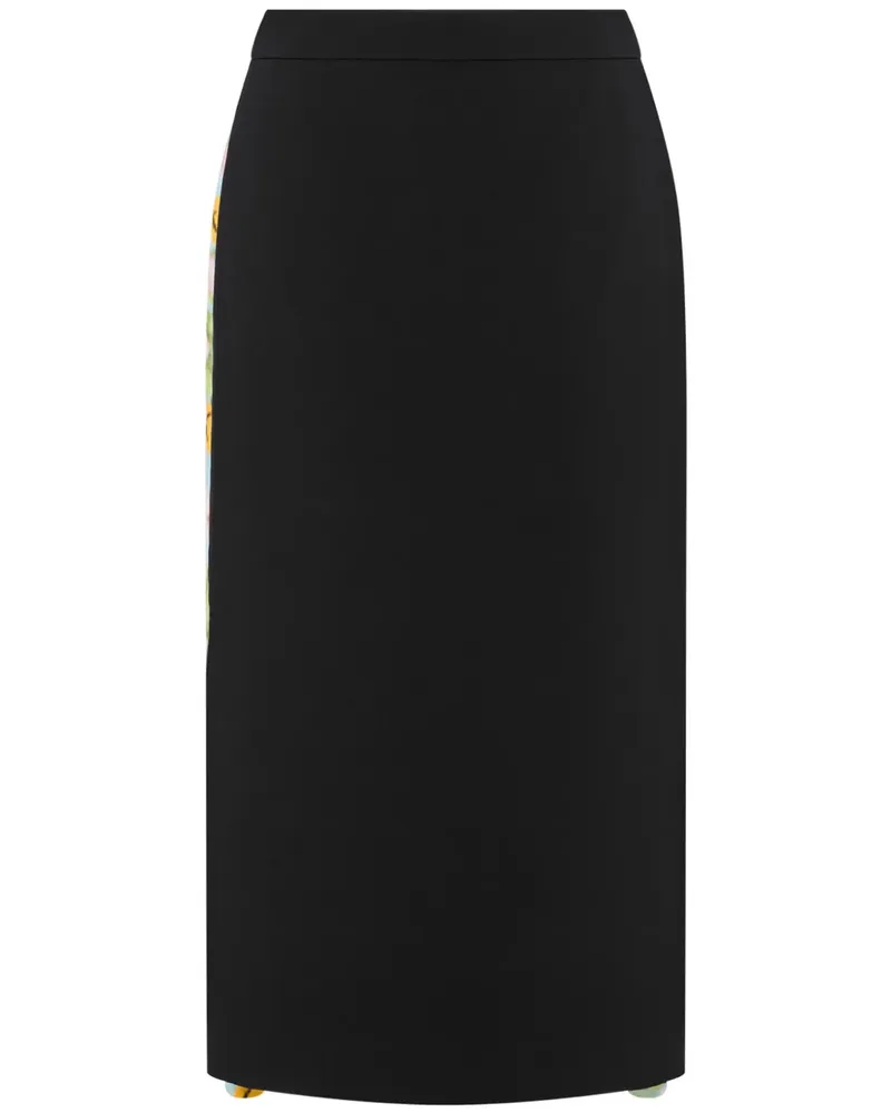 Moschino Midirock mit Einsätzen - Schwarz Schwarz