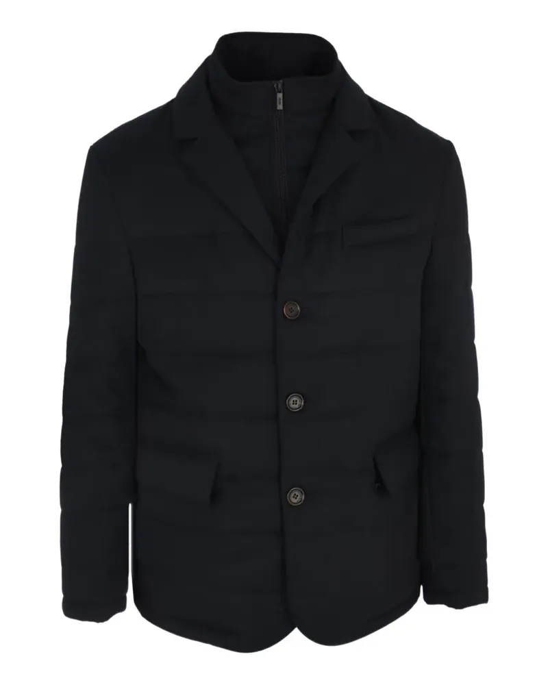 Corneliani Wattierte Outdoor Jacke mit Knöpfen - Blau Blau