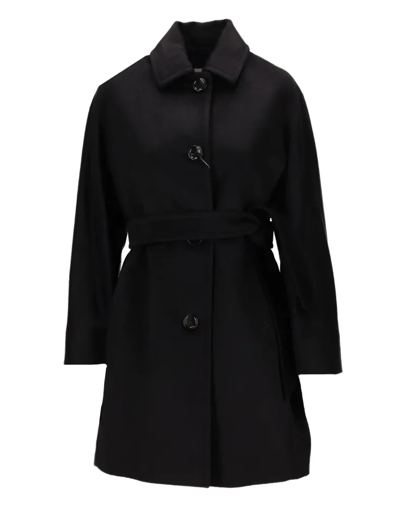 Max Mara Filato Mantel mit Gürtel - Schwarz Schwarz