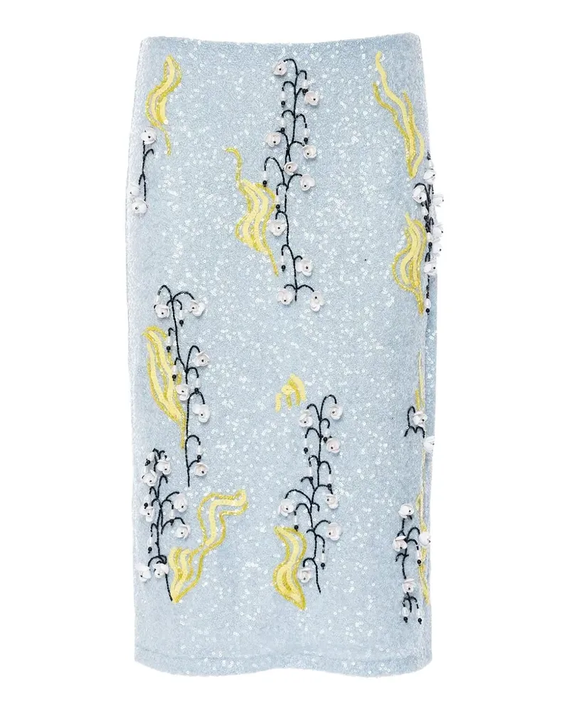 Des Phemmes sequin-embellished midi skirt - Blau Blau