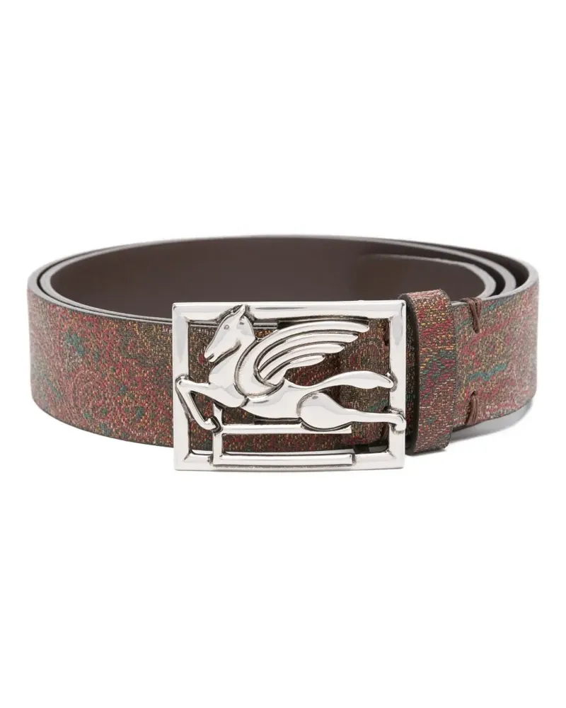 Etro Pegasus Gürtel mit Paisleymuster - Rot Rot