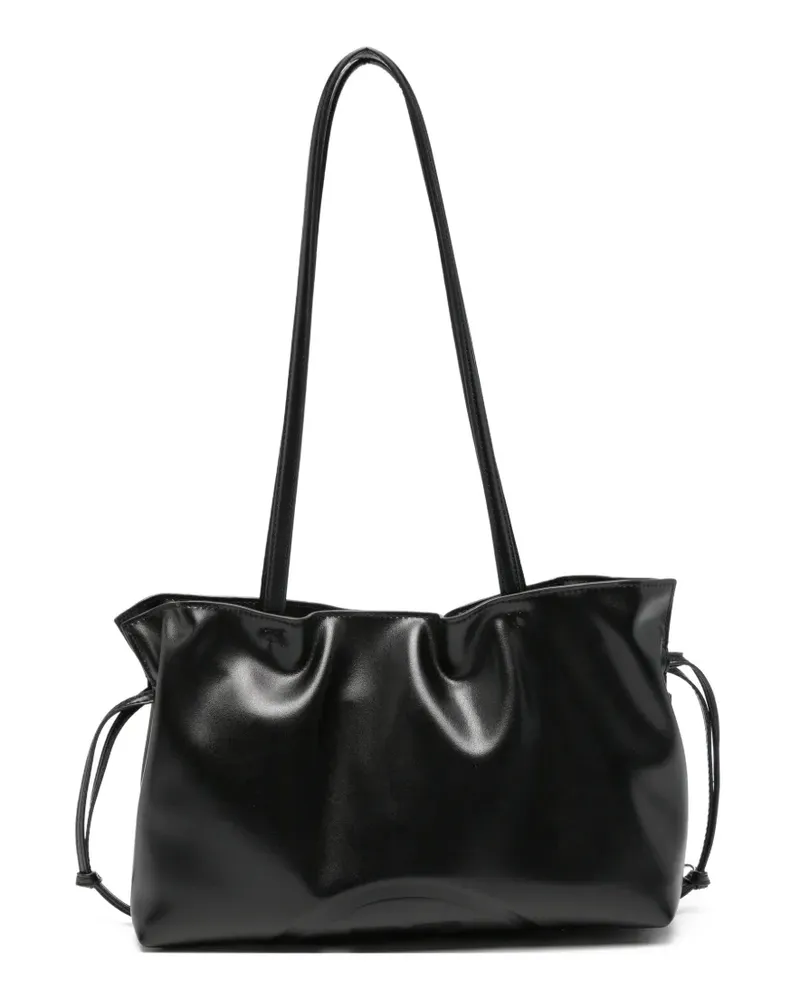 Tory Burch ruched drawstring tote bag - Schwarz Schwarz
