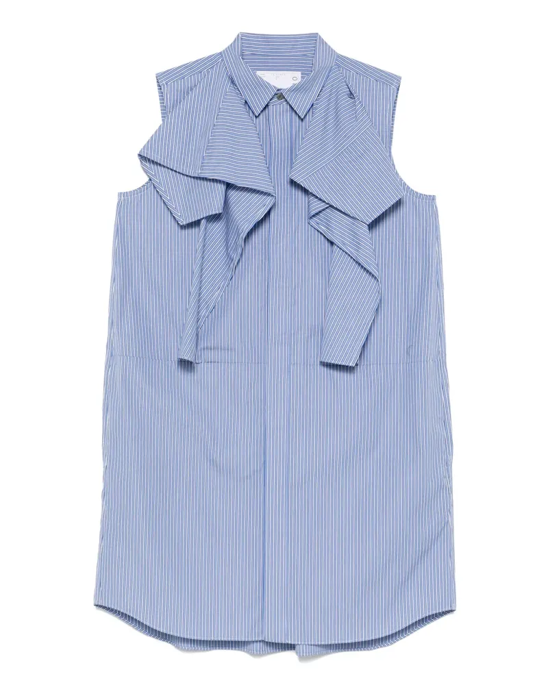 Sacai Popeline-Minikleid - Blau Blau