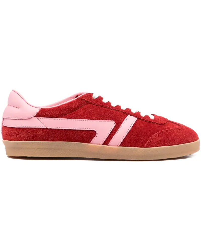 Closed Sneakers mit Wildledereinsätzen - Rot Rot