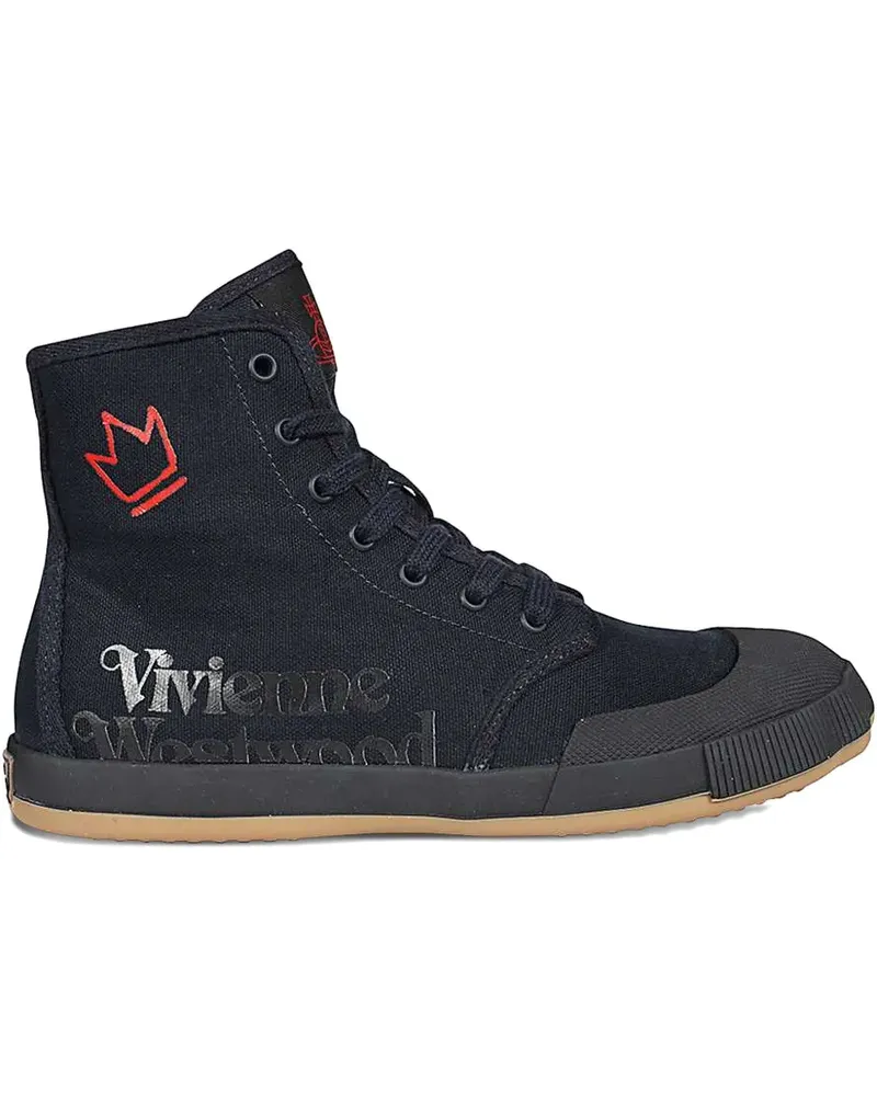Vivienne Westwood High-Top-Sneakers mit Logo-Print - Schwarz Schwarz