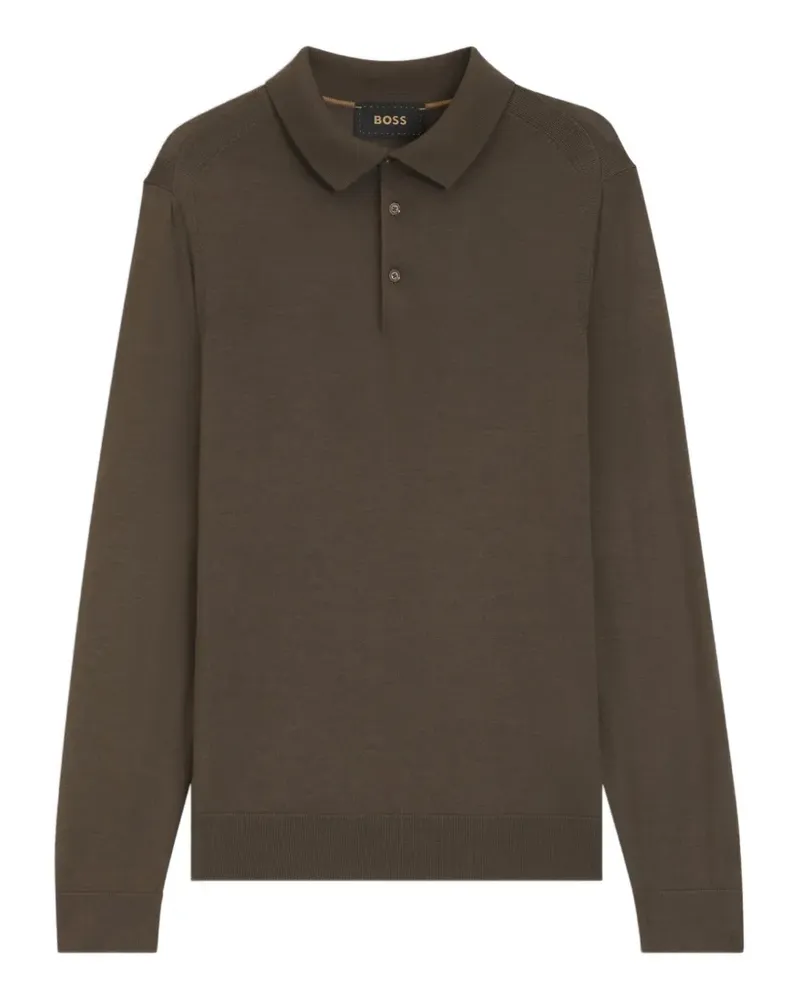 HUGO BOSS Poloshirt mit langen Ärmeln - Grün Grün