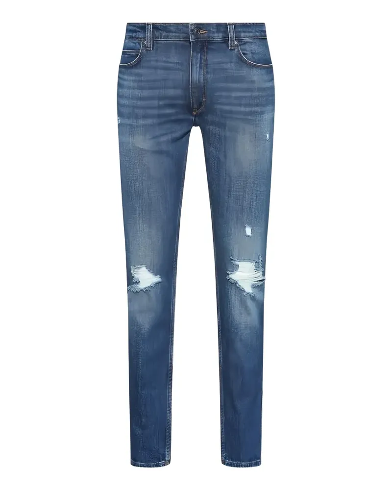HUGO BOSS Distressed-Jeans mit Tragefalten - Blau Blau