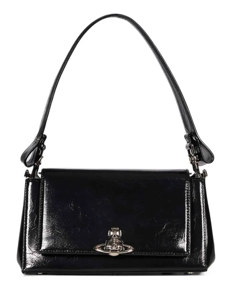 Vivienne Westwood Mittelgroße Handtasche mit Haselnussbraun - Schwarz Schwarz