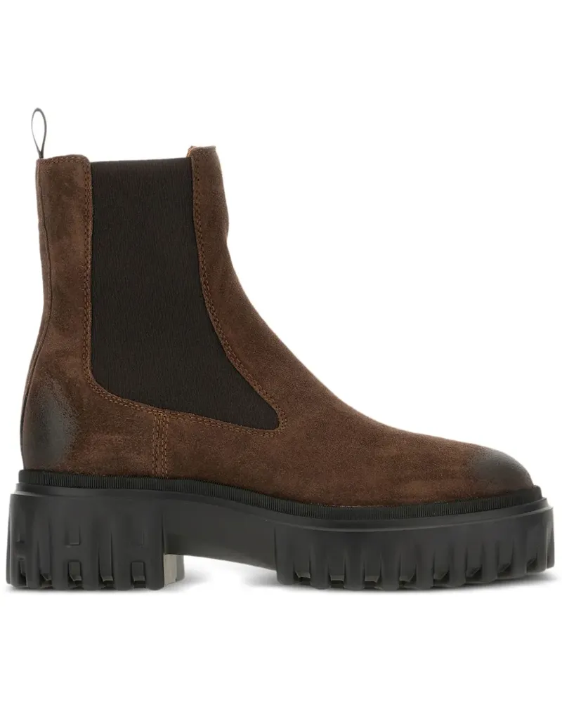 Hogan Stiefel aus Leder 50mm - Braun Braun