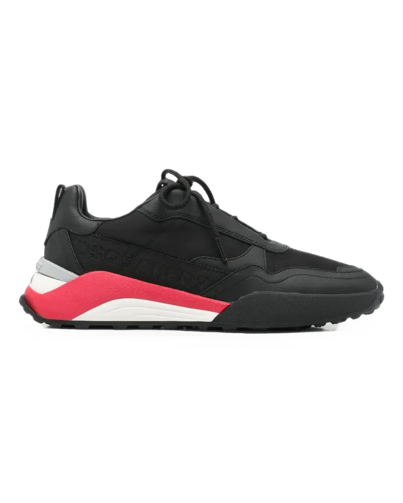Dsquared2 logo-print panelled sneakers - Schwarz Schwarz
