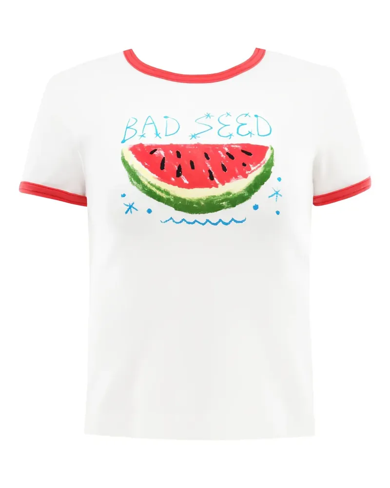 Mother The Itty Bitty Ringer T-shirt - Weiß Weiß