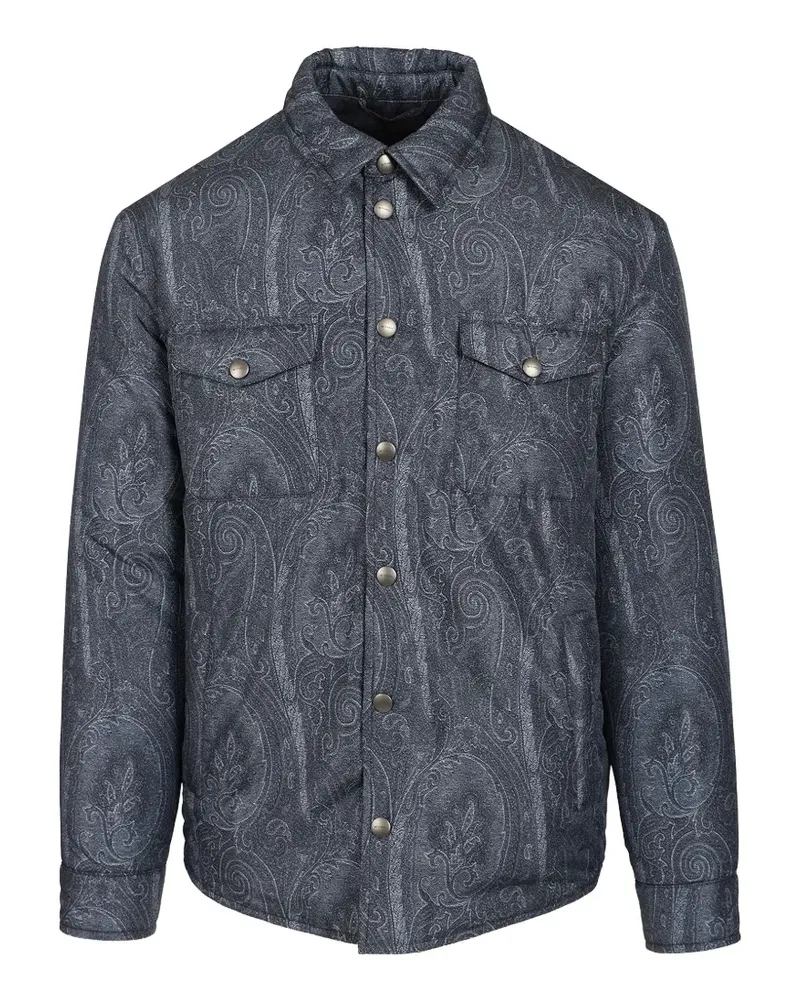 Etro Jacke mit Paisleymuster - Blau Blau