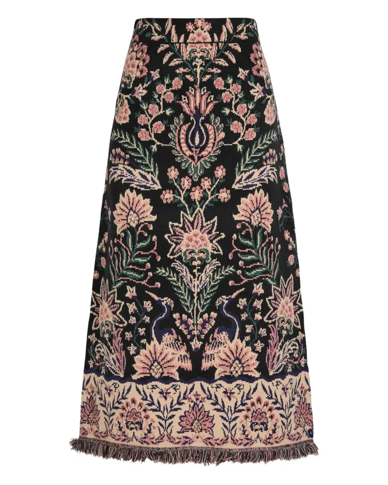 FARM Rio Midirock mit Blumenprint - Schwarz Schwarz