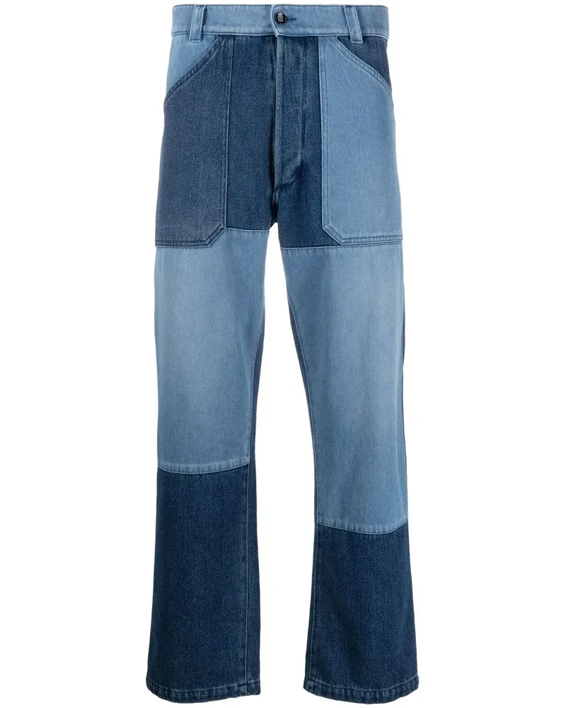 Etro Gerade Jeans im Patchwork-Look - Blau Blau