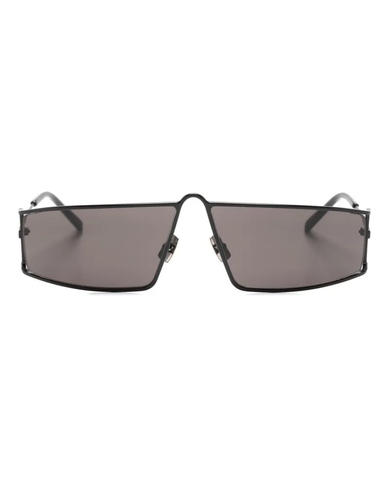 Saint Laurent SL 606 Sonnenbrille mit eckigem Gestell - Schwarz Schwarz