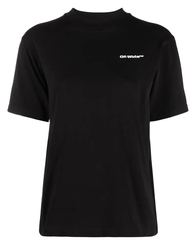 OFF-WHITE T-Shirt mit Logo-Print - Schwarz Schwarz