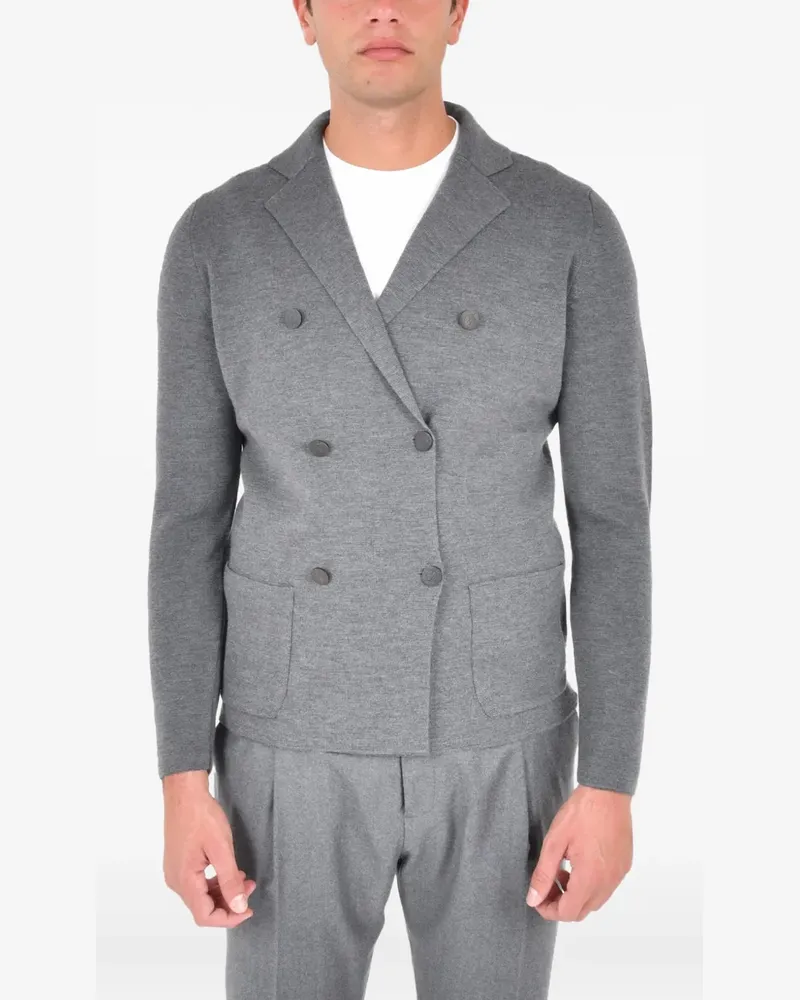 Drumohr  double-breasted wool blazer - Grau Grau