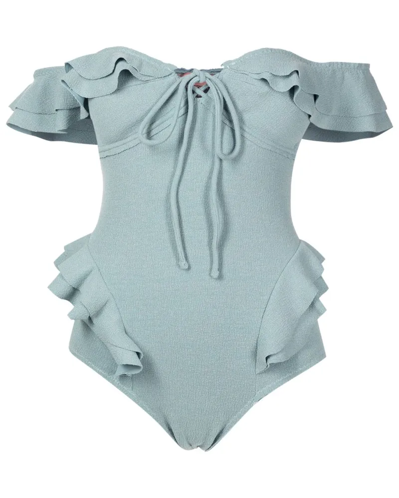 Clube Bossa Badeanzug mit Rüschenbesatz - Blau Blau
