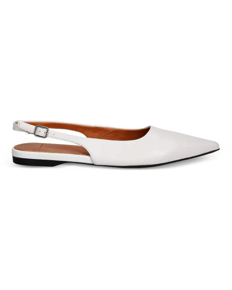 Vagabond Hermine pointed-toe slingback ballet flats - Weiß Weiß
