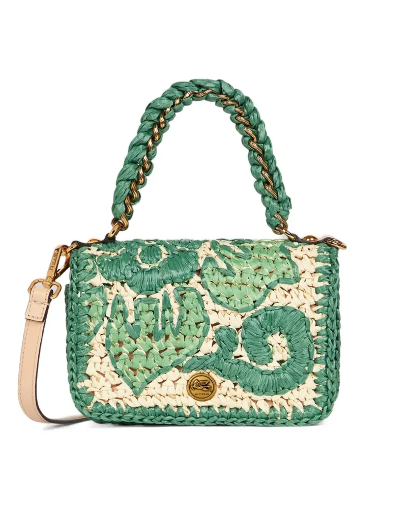 Etro Mini-Tasche aus Bast - Grün Grün
