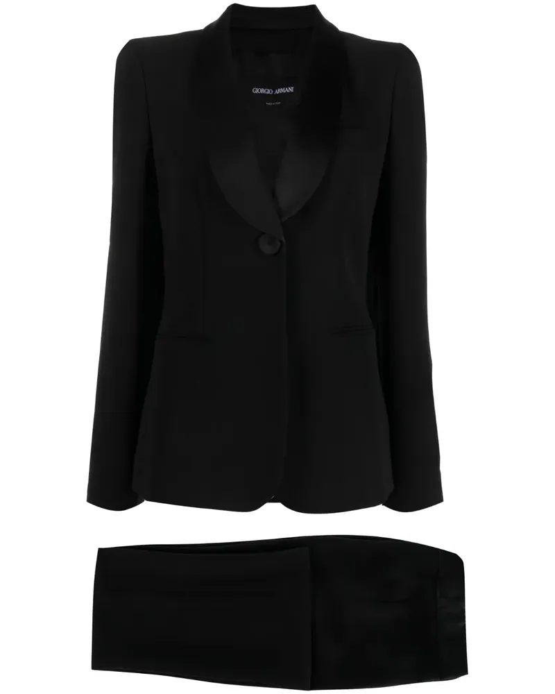 Giorgio Armani Einreihiger Anzug - Schwarz Schwarz
