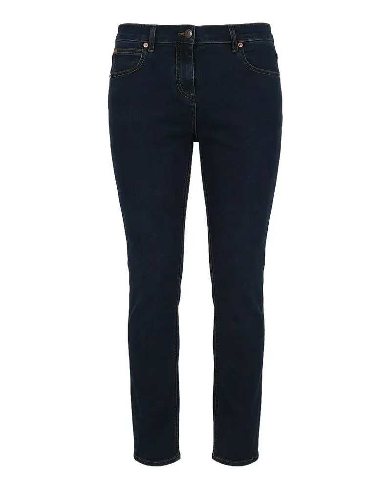 Valentino Garavani Slim-Fit-Jeans mit V-Detail - Blau Blau
